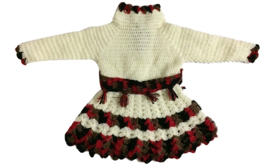 Ladies Frock Style Woolen Cardigan Size MXl Hand Wash