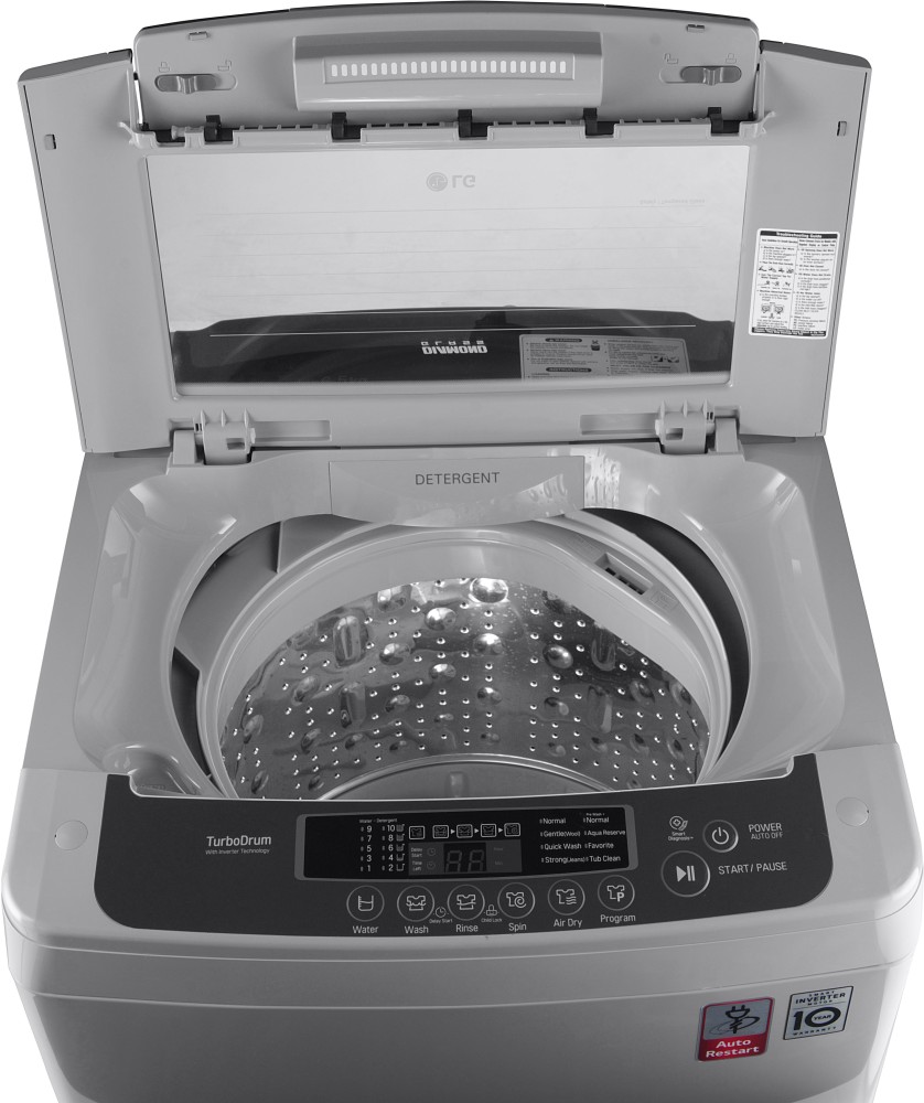 Lg 6.5 kg fully automatic top load silver outlet washing machine price