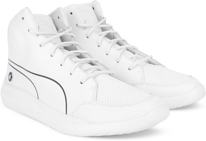 Puma bmw ms mid cheap white ankle high sneakers