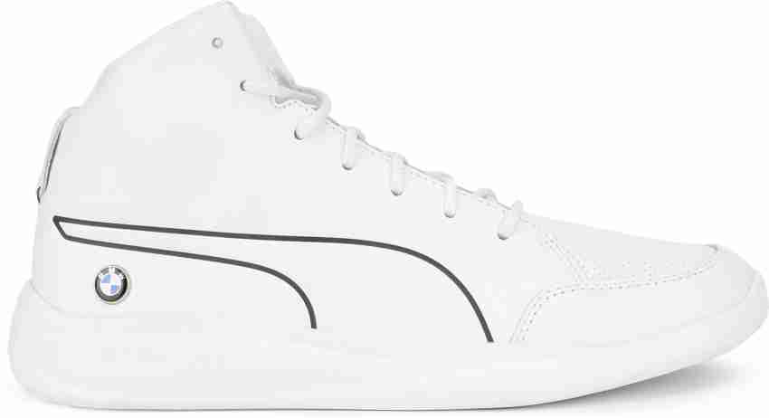 Puma bmw ms mid cheap white ankle high sneakers