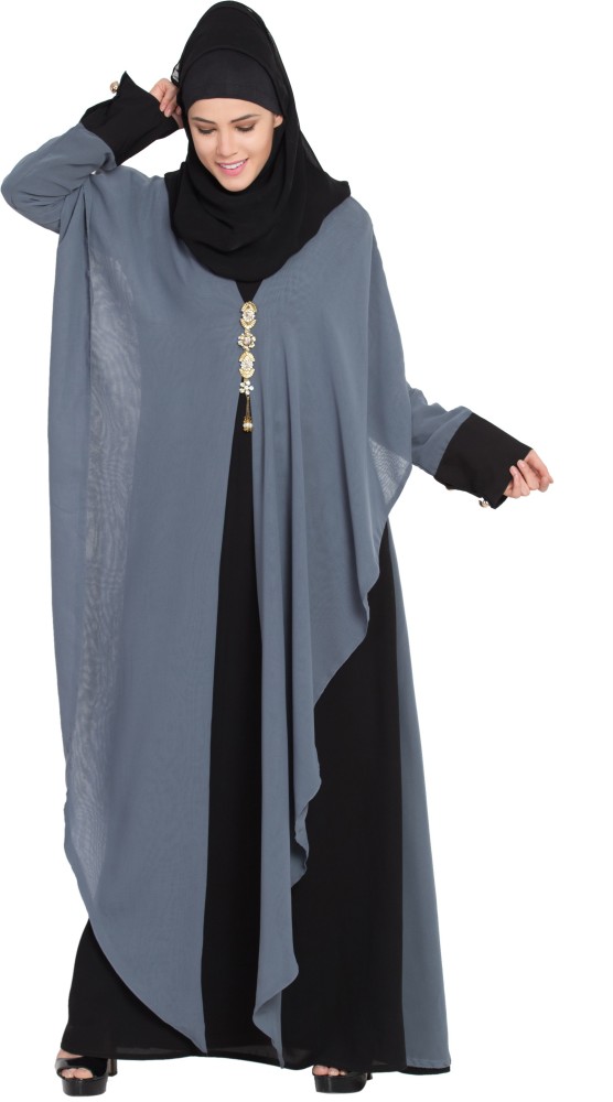 AlsabraNaqab Nida Matte Solid Abaya With Hijab Price in India Buy AlsabraNaqab Nida Matte Solid Abaya With Hijab online at Flipkart