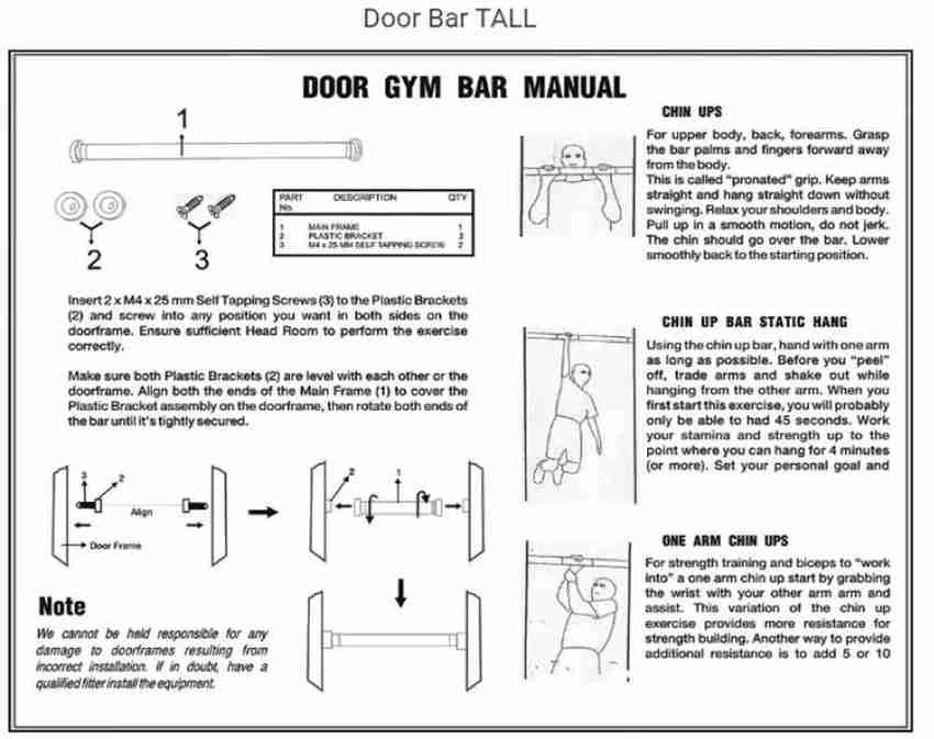 Tall pull up bar best sale