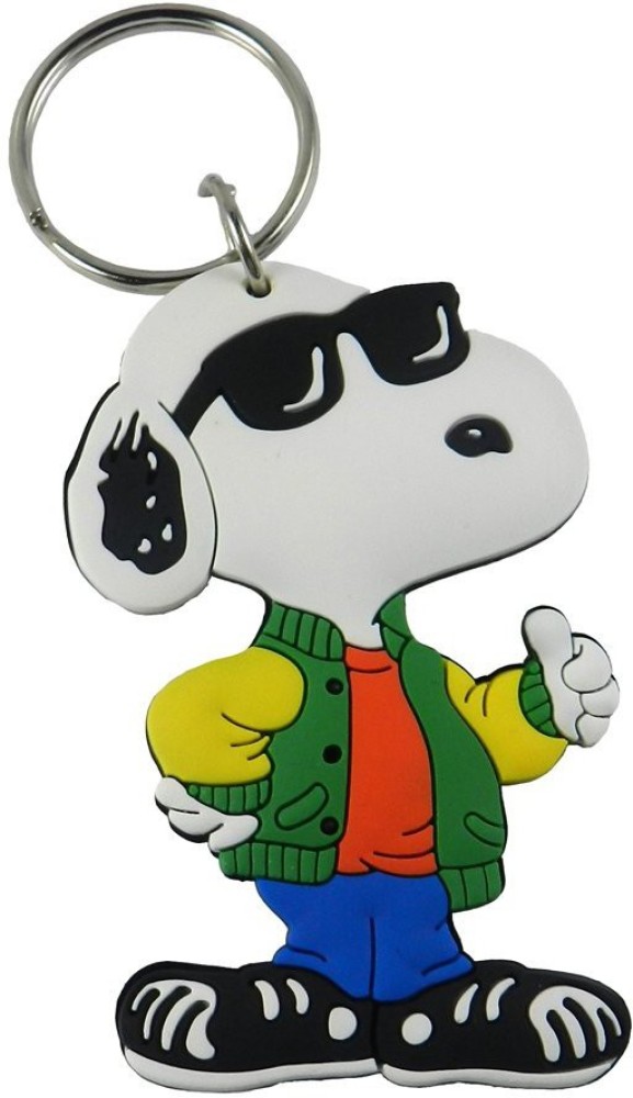 Peanuts Cartoon Dog Character 3D Silicone Charm Keychain Keyring 