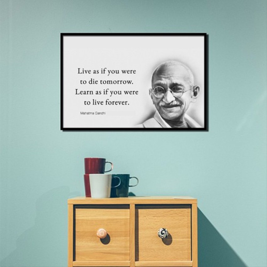  Mahatma Gandhi - Live As If You Were to Die Tomorrow - Classic Book  Pages Wall Decor, Inspirational and Motivational Life Famous Quote Gift,  11x14 Unframed Typography Art Print Vintage Poster 