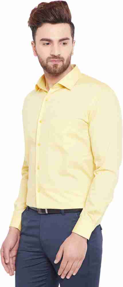 Canary yellow cheap mens dress shirt