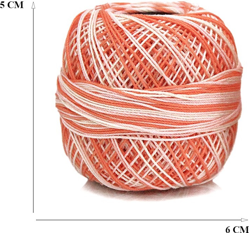 Embroiderymaterial Peach White Crochet Cotton Thread Price in