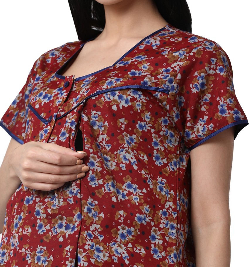 GOLDSTROMS Women Maternity/Nursing Nighty - Buy GOLDSTROMS Women  Maternity/Nursing Nighty Online at Best Prices in India