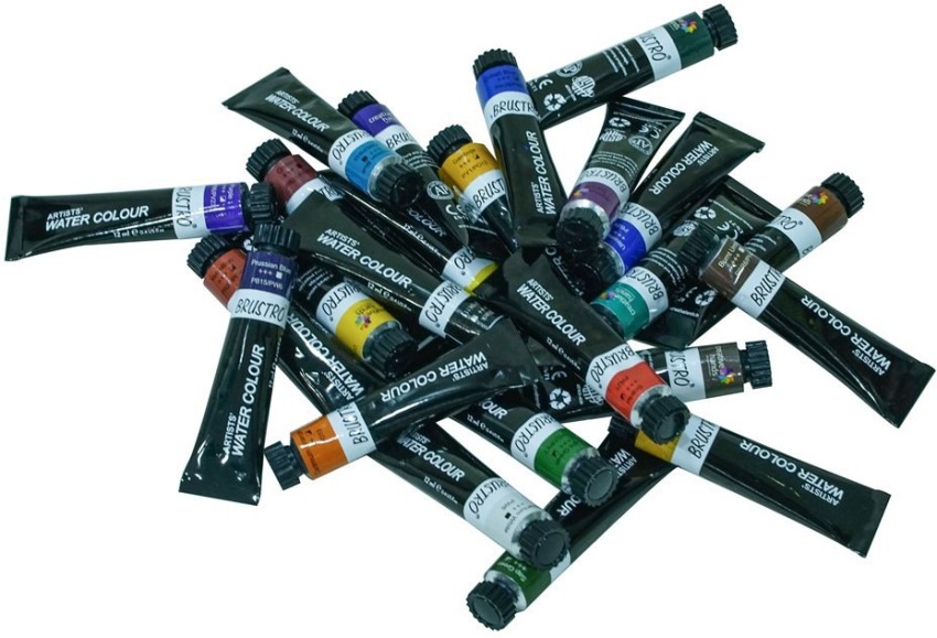 BRUSTRO Acrylic Paint set of 24, Multicolour 12ml tubes - Creative