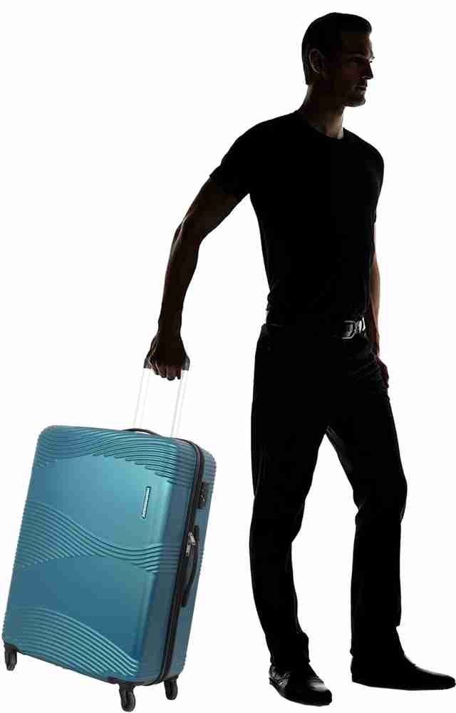 KAMILIANT by AMERICAN TOURISTER Teku Hard Trolley 78cm Blue Check in Suitcase 4 Wheels 30 inch Blue Price in India Flipkart