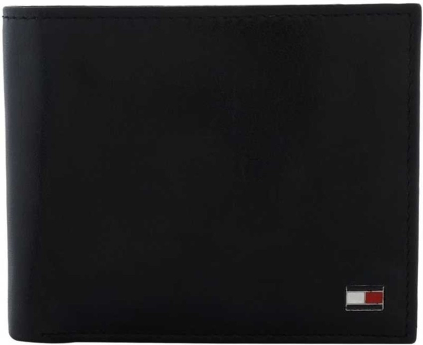 TOMMY HlLFlGER Men Casual Black Genuine Leather Wallet black