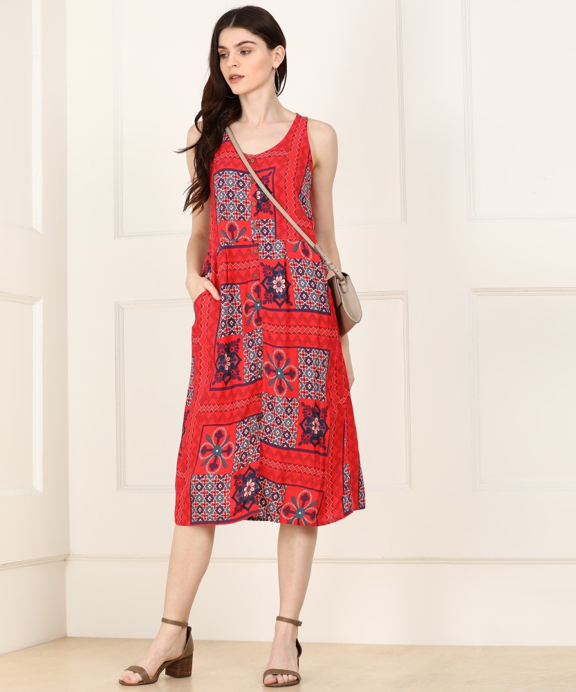 GLOBAL DESI Women A line Red Dress Buy GLOBAL DESI Women A line Red Dress Online at Best Prices in India Flipkart