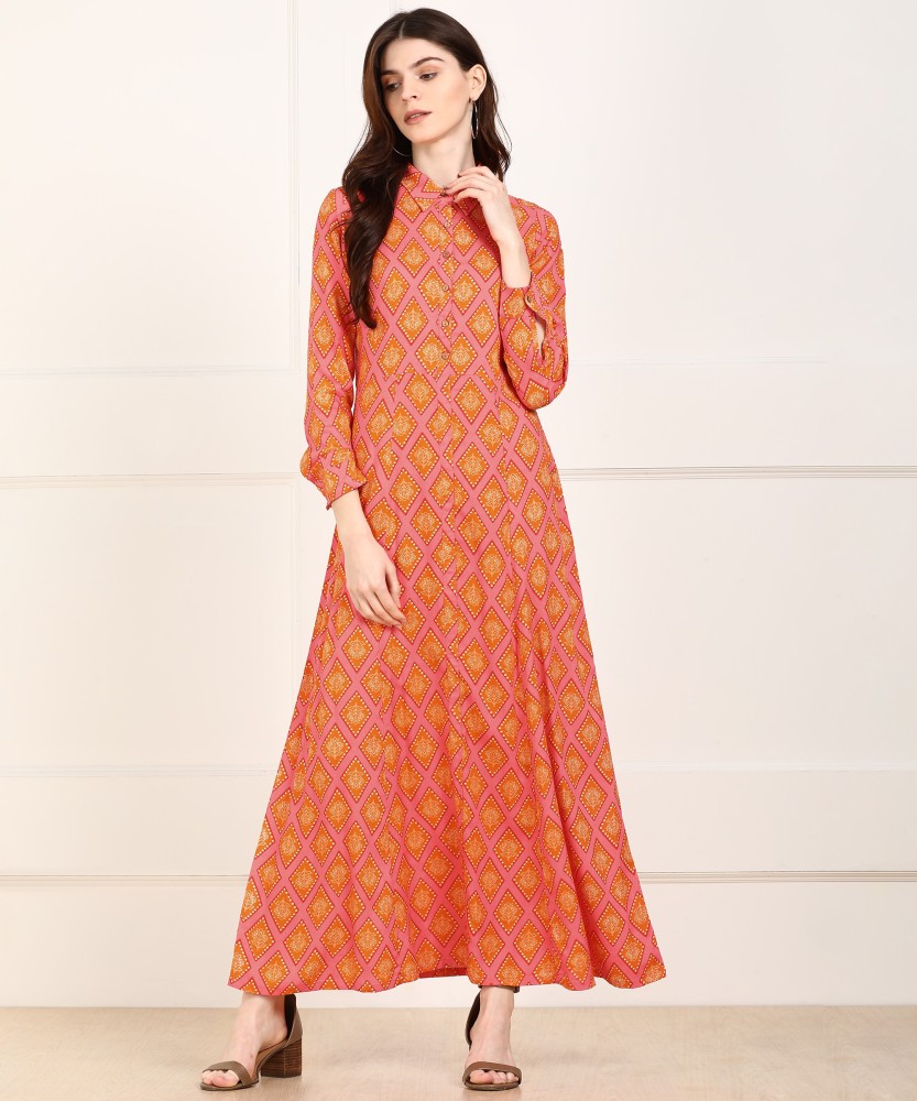 GLOBAL DESI Women Maxi Pink Dress Buy GLOBAL DESI Women Maxi Pink Dress Online at Best Prices in India Flipkart