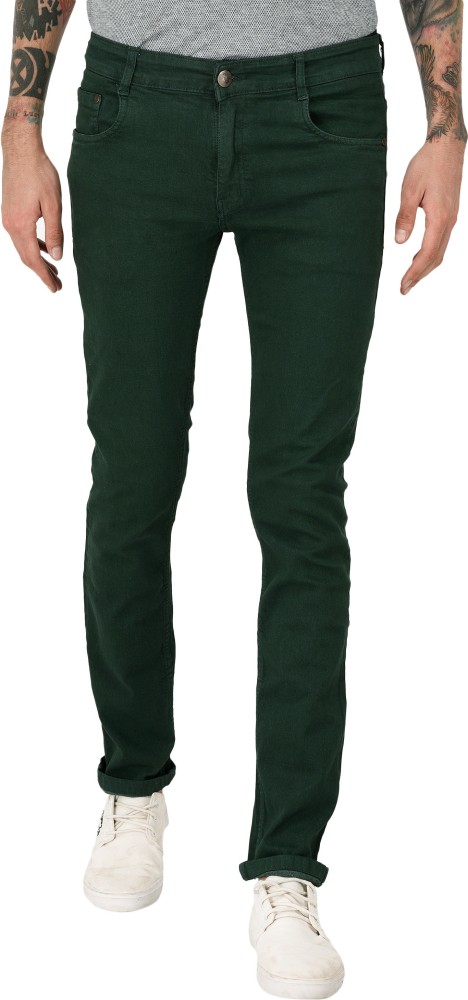 Dark green sale colour jeans