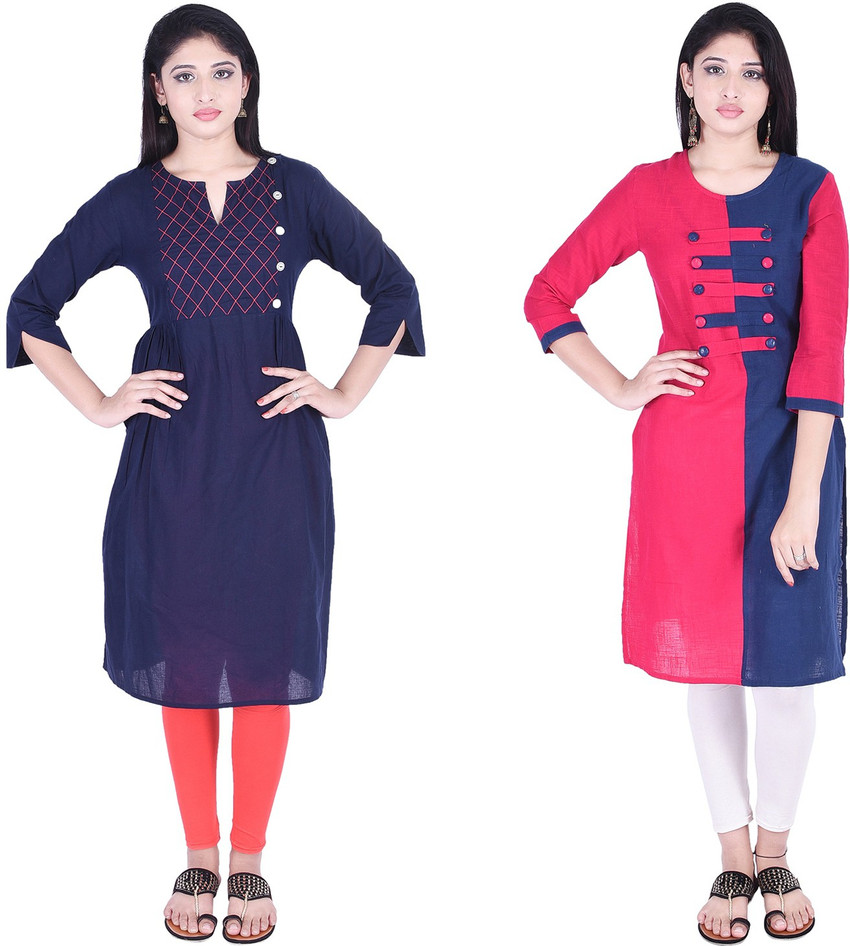 THE NK Store Women Colorblock Solid A line Kurta Buy THE NK