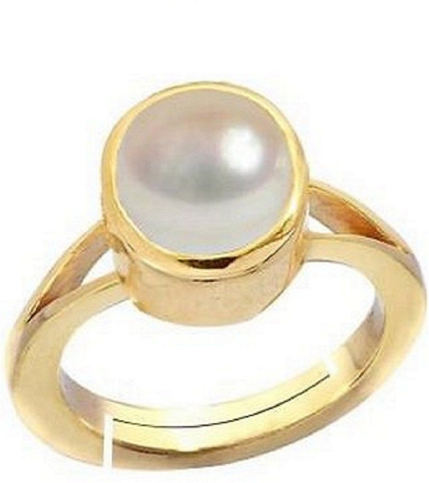 Gold ring with deals pearl stone price