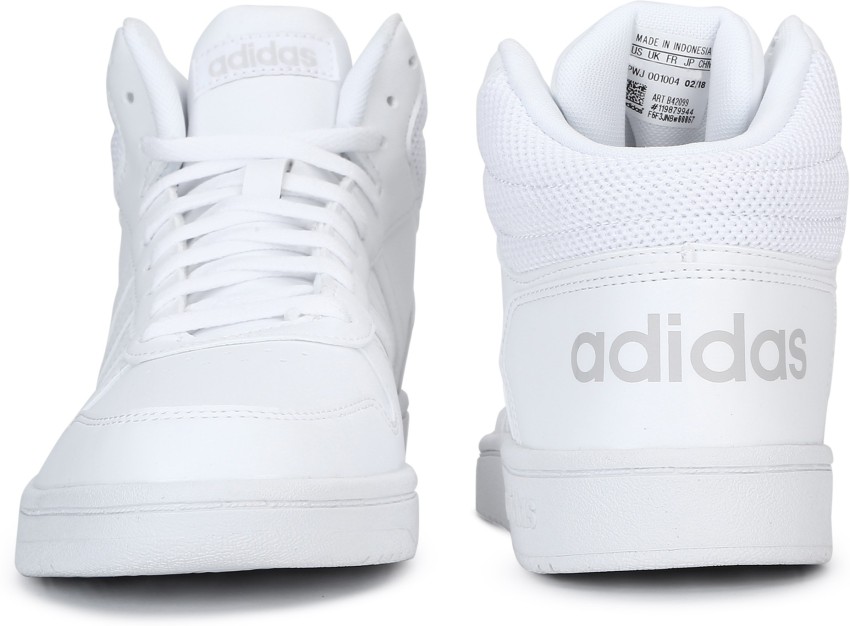 Tênis fashion cano alto adidas hoops 2.0 mid feminino