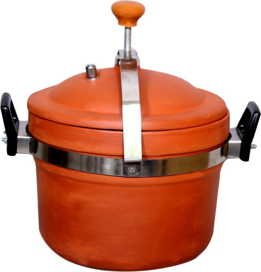 Clay/Earthen/Mud Pressure Cooker with Glass lid 3 and 4 liter