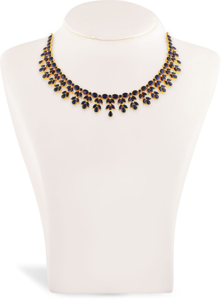 Blue sapphire necklace sale malabar gold