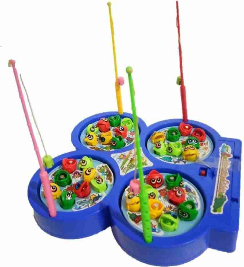 MS Amaze Magnetic Fish Catching Game with 4 Pools, 4 Fishing Rods for 2-4  Players Unique Game Party & Fun Games Board Game
