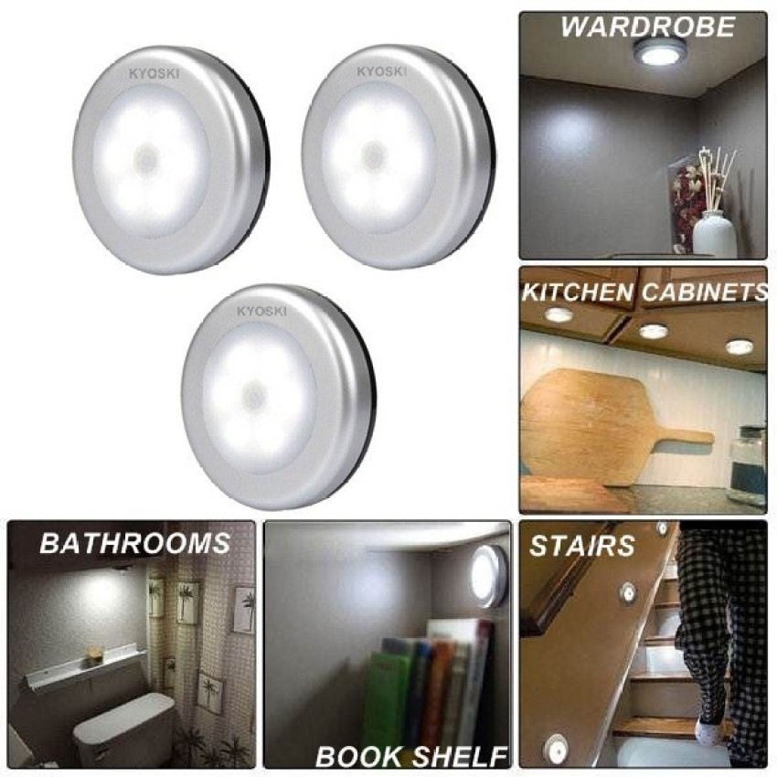 Motion Activated Outdoor Led Night Light - Set of 3 - Battery Operated