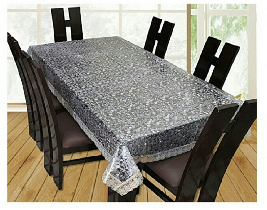 6 seater dining table transparent cover discount