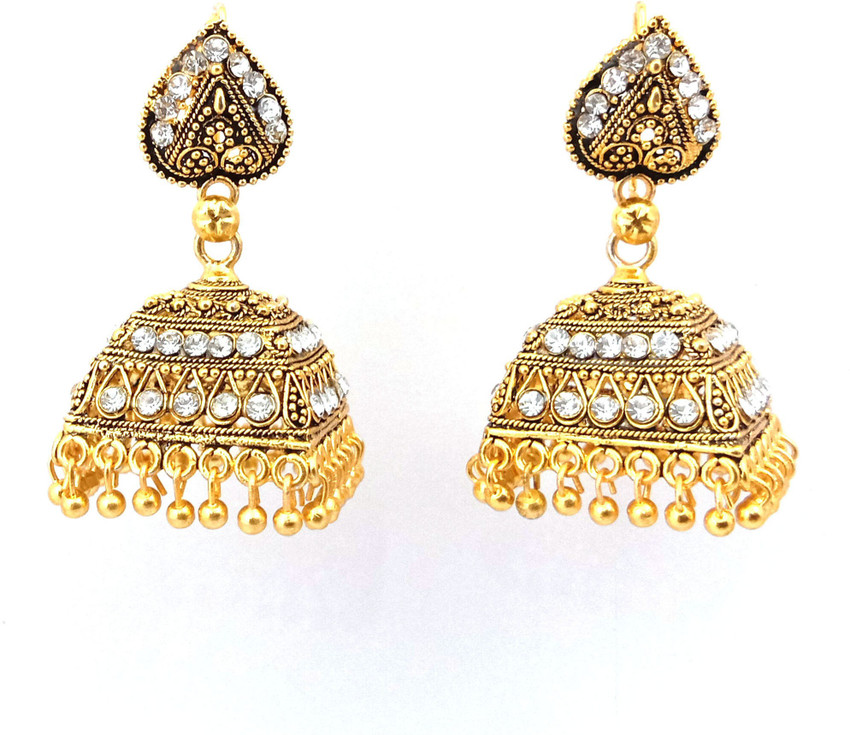 Flipkart Buy Afasi Square Shaped Golden Stylish Jhumka