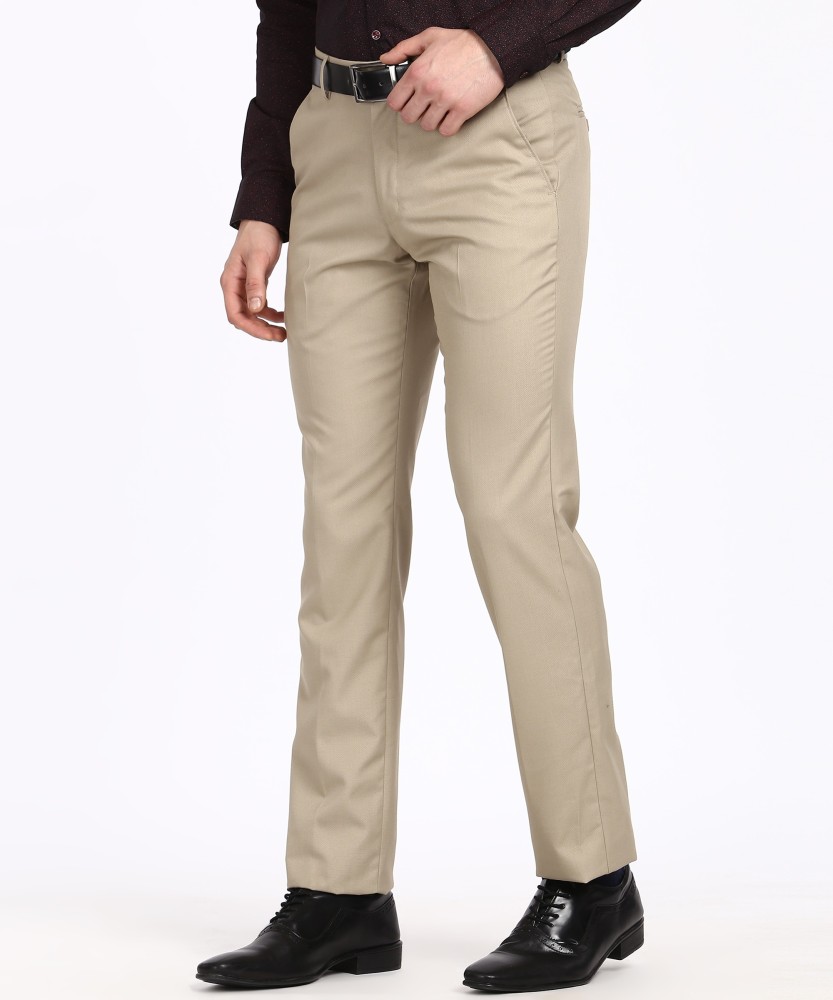 Buy ROYAL ENFIELD Brown Solid Cotton Regular Fit Mens Casual Trousers   Shoppers Stop