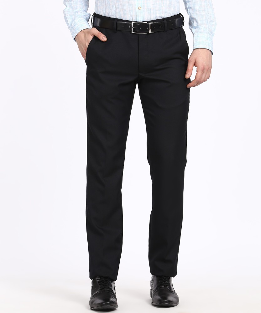 Buy John Miller Men Black Slim Fit Formal Trousers  Trousers for Men  391758  Myntra