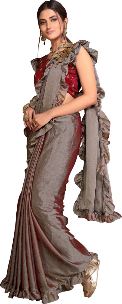 Ruffle saree hotsell online flipkart