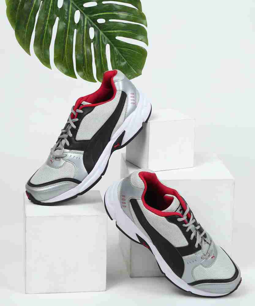 Puma argus white 2024 and green running shoes