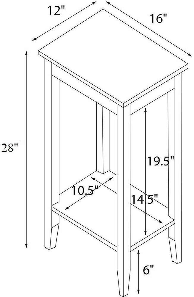 Rosewood tall sales end table