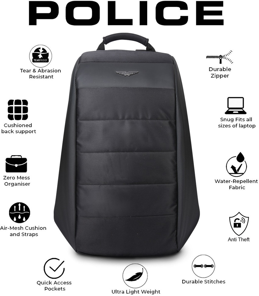 POLICE Shroud Anti theft 25 L Laptop Backpack
