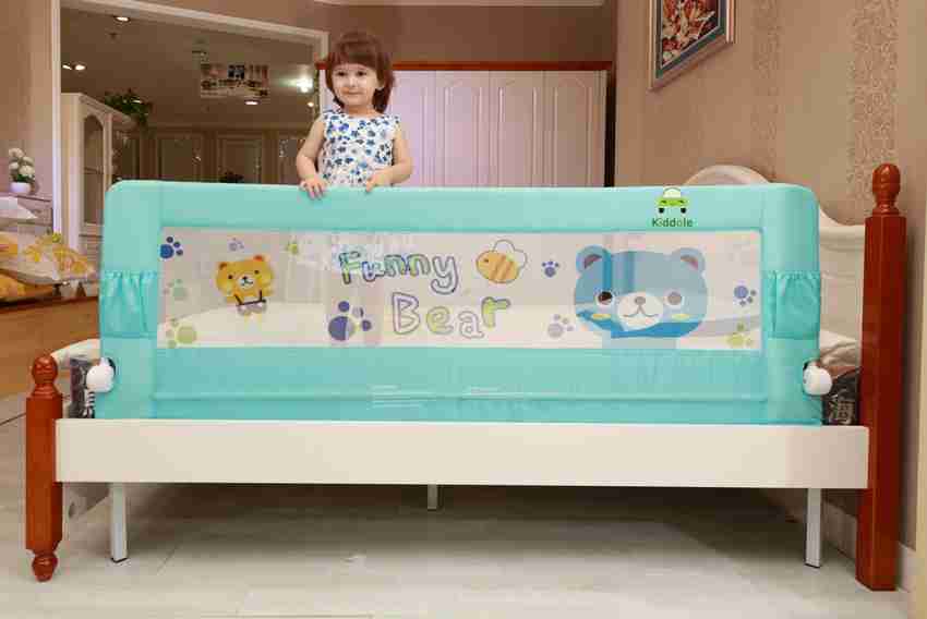Kiddale Bedrail Baby Bedside Protector Extra Long 6x2.2 ft Foldable Safety Guard to Protect Baby Kids Senior Citizen from Side Falling with Easy Push Button Baby and Kids Products Blue Buy Bed Guar...