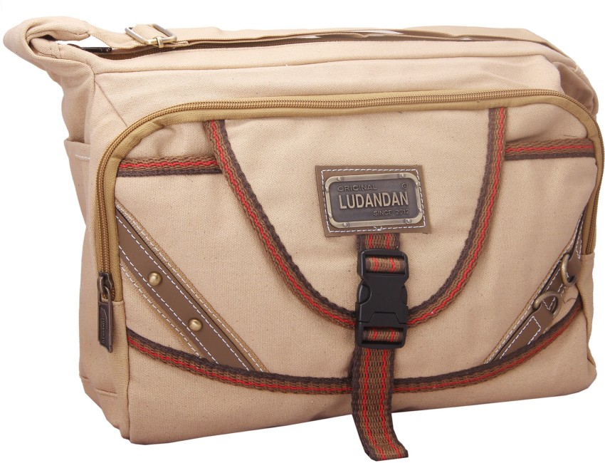 Buy Ludandan Men Women Beige Messenger Bag Beige Online Best