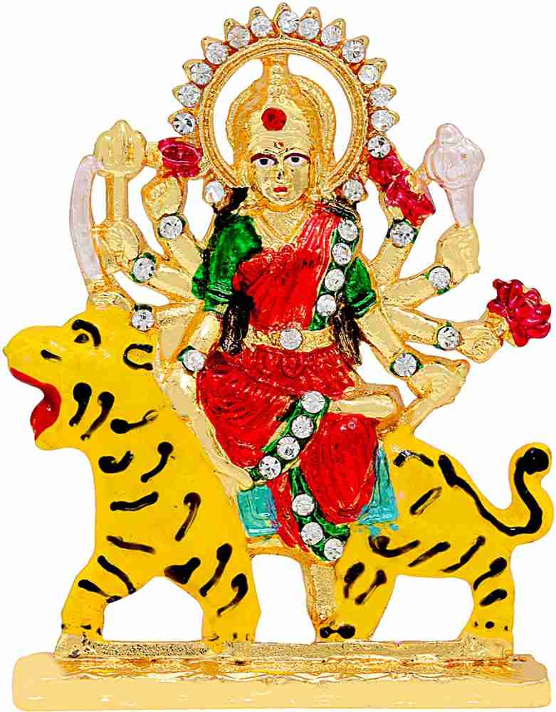 Buy Decorative Colourful Brass Durga Idol Online in India 