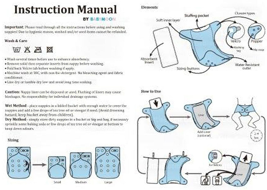 Littles Bloomz Diapers cuchilla Inserts In