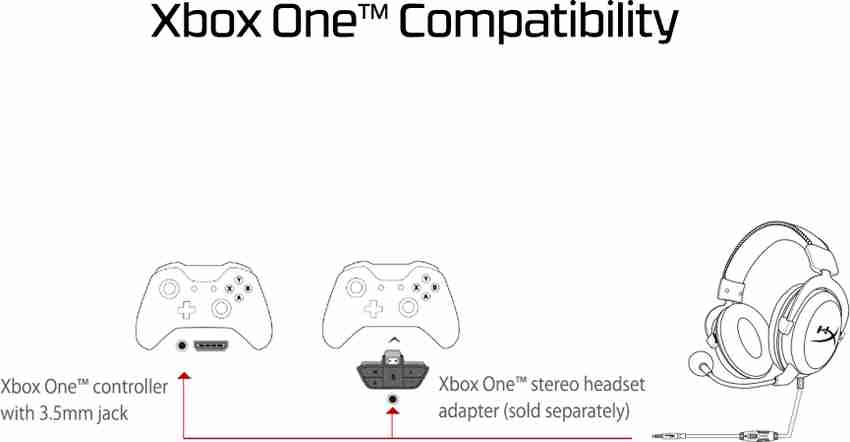 HyperX CloudX for Xbox One PC PUBG Fortnite HX HS5CX SR Wired