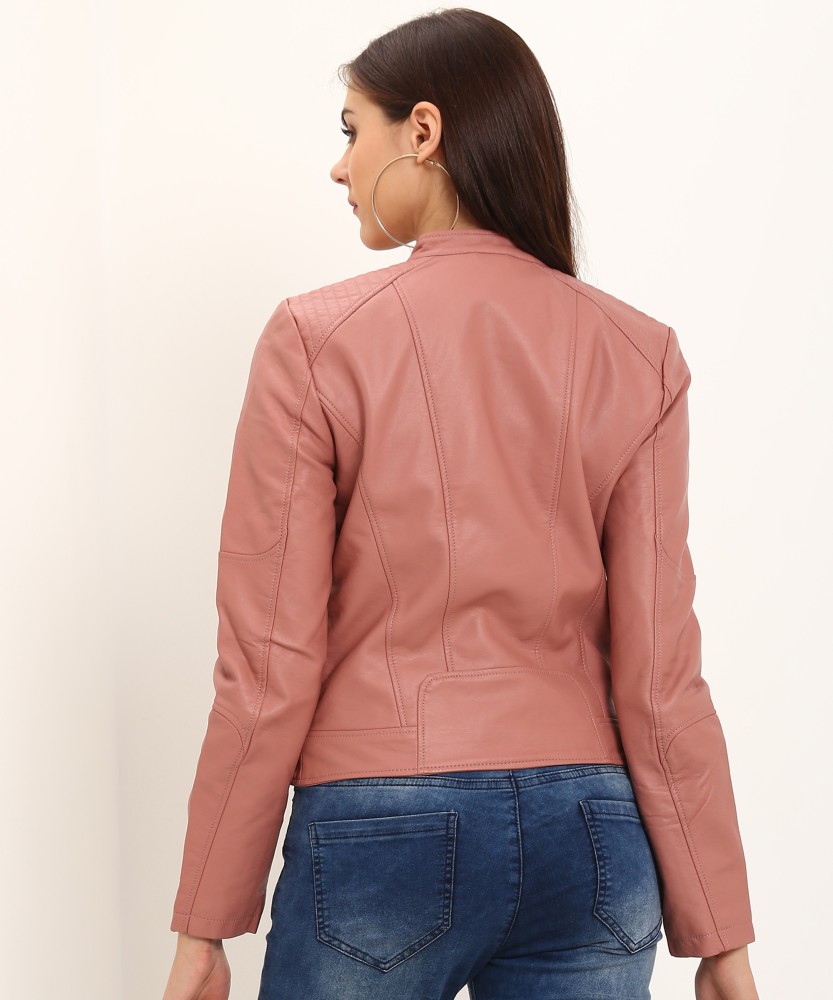 Vero moda pink hot sale leather jacket