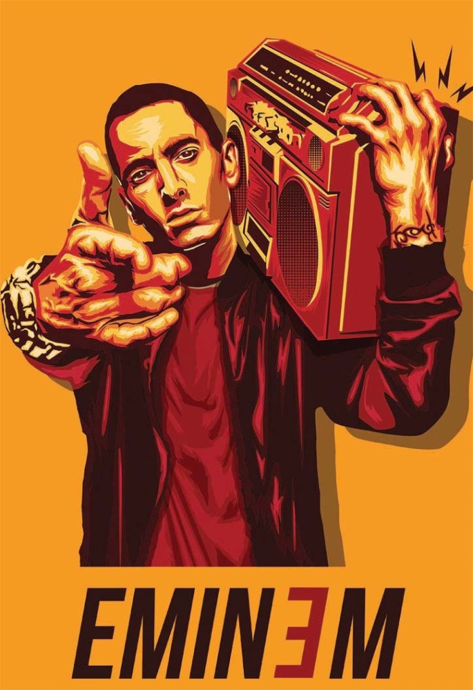 Eminem Pop Art Poster for Room & Office (13 Inch X 19 Inch, Rolled