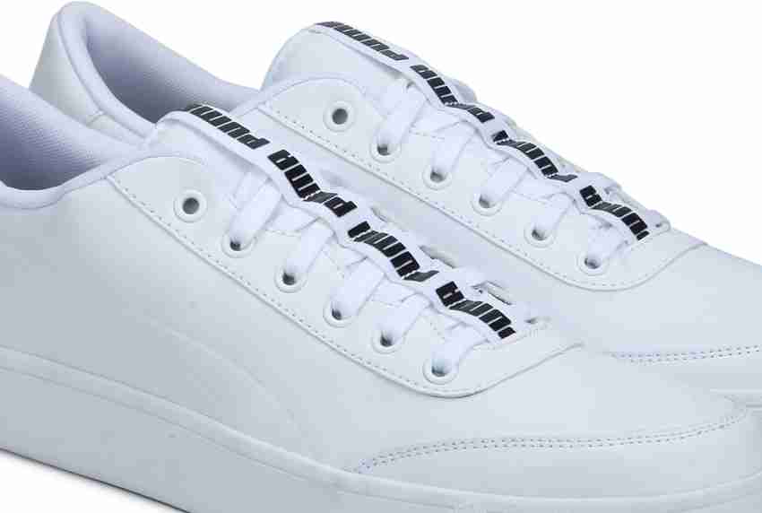 Puma court breaker cheap bold white sneakers