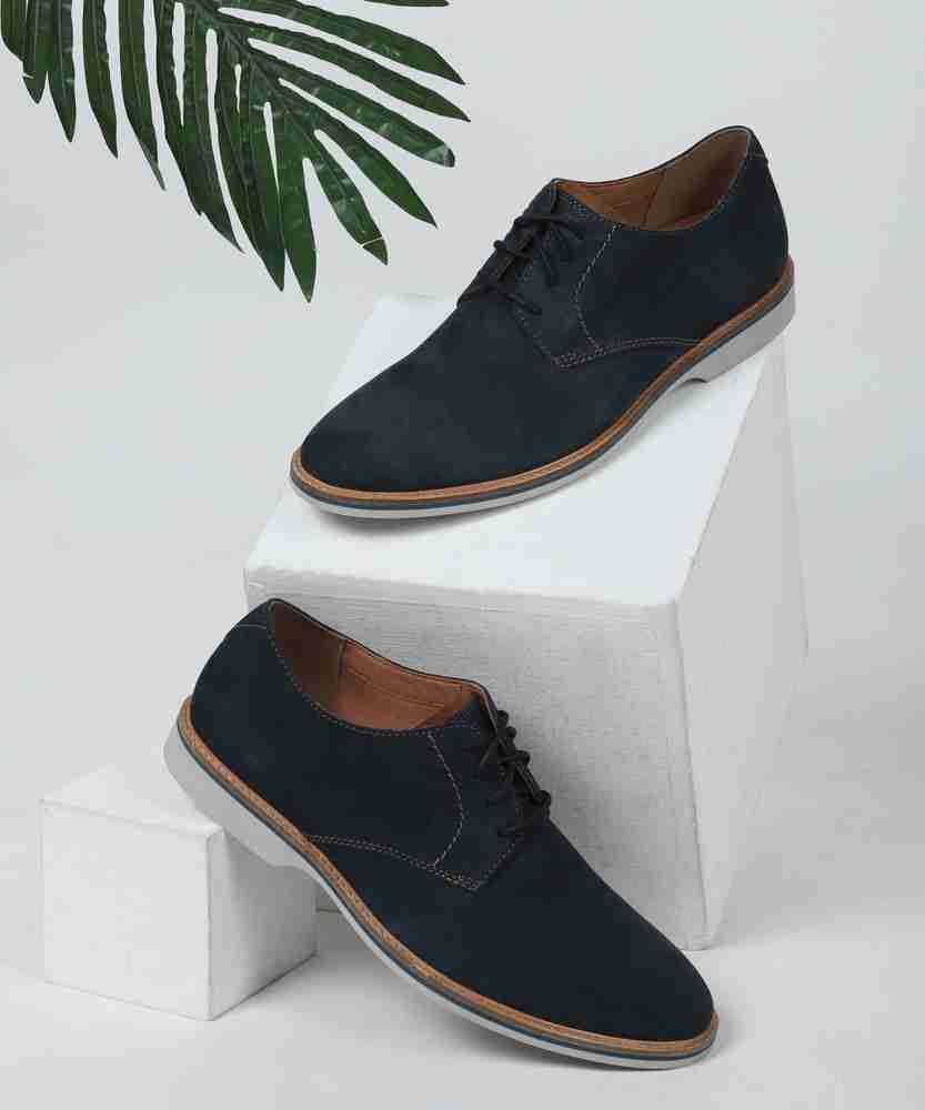 Clarks atticus lace navy nubuck outlet