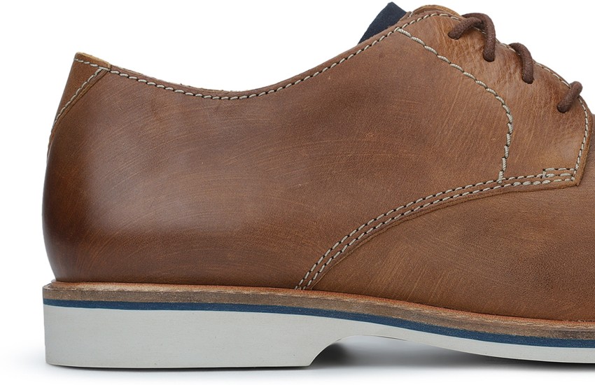 Clarks atticus cheap lace tan leather