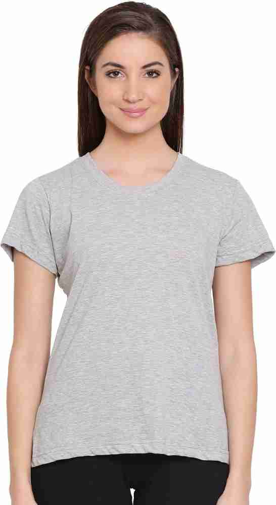 Clovia Cotton Sleep Shirt - Grey