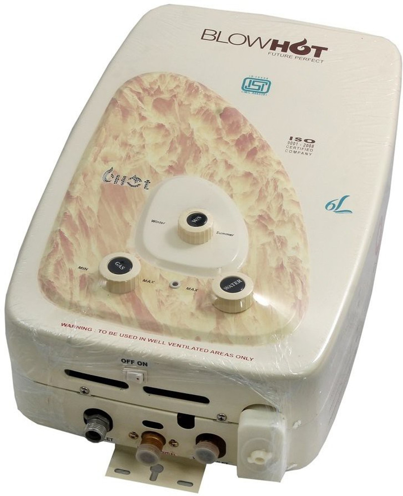 Blowhot 6 L Gas Water Geyser (102 gas geyser, ivory) Price in India - Buy  Blowhot 6 L Gas Water Geyser (102 gas geyser, ivory) online at Flipkart.com