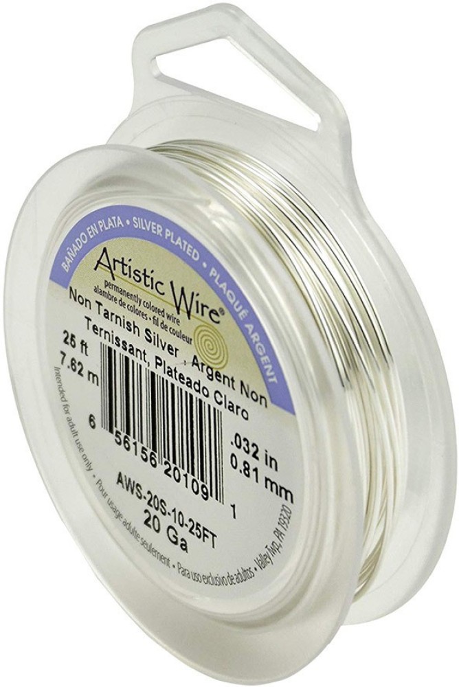 Beadalon Artistic Wire 20-Gauge Tarnish Resistant Silver Coil Wire