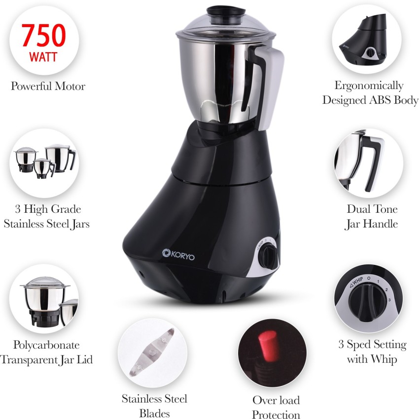 BAJAJ Powerful 300W Mixer Grinder, Blender, Juicer and Smoothie Maker with  Sipper and Store Lids, 3 Jars, Black, Regular NX 300 Mixer Grinder (3 Jars,  Black) Price in India - Buy BAJAJ