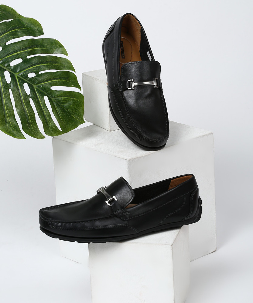 CLARKS Benero Brace Black Leather Loafers For Men Buy CLARKS