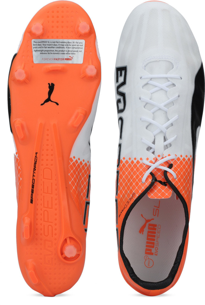 PUMA evoSPEED SL II FG White Black Football Shoes For Men Buy