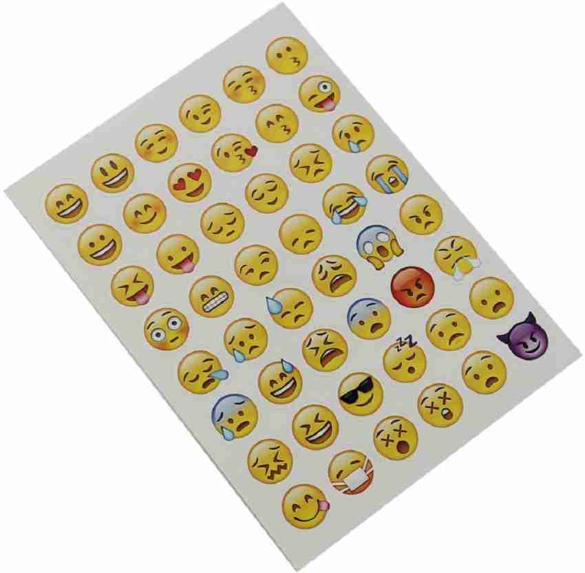 Shoppernation 2 cm Fancy Smiley Design Mobile Sticker Emoji