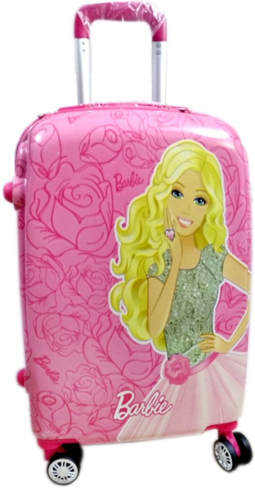 Tramp & Badger Printed Kids Barbie Travel Trolley Bag, Size: 18